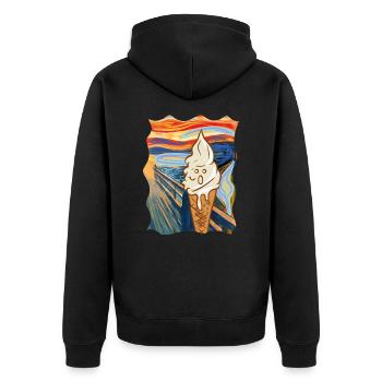 Crème glacée The Scream Art Popsicle Edvard - Veste à capuche bio Premium Unisexe - noir - Dos - Nico (187cm)