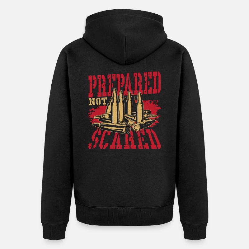 Préparé, pas effrayé 2. - Veste à capuche bio Premium Unisexe - noir