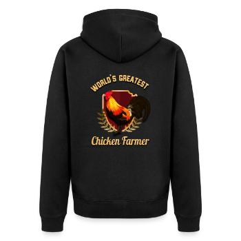Le plus grand producteur de poulets de basse-cour au monde - Veste à capuche bio Premium Unisexe - noir - Dos - Nico (187cm)