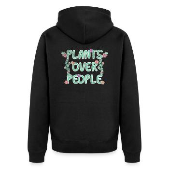 Plantes, Botanique, Jardinier, Jardinage, Jardinage - Veste à capuche bio Premium Unisexe - noir - Dos - Nico (187cm)