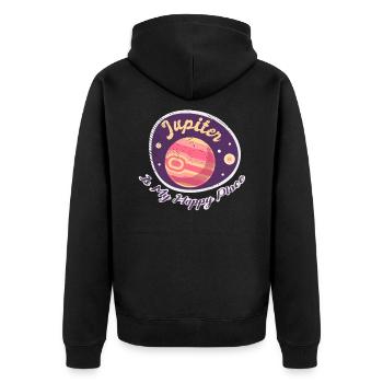 Jupiter Space Travel Exploration Space Enthusiast - Unisex Premium Organic Zip Hoodie - black - Back - Nico (187cm)