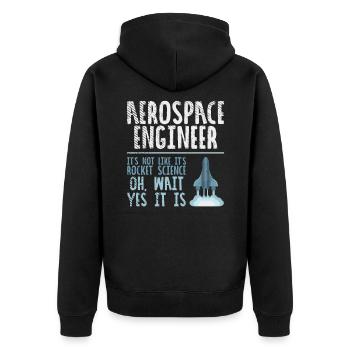 Ingénieur aérospatial Astrophysicien - Veste à capuche bio Premium Unisexe - noir - Dos - Nico (187cm)