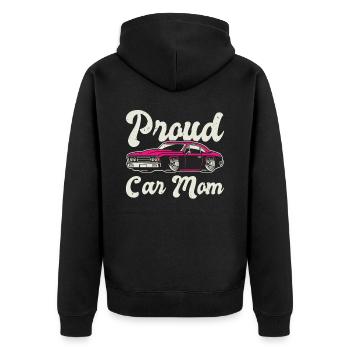 Muscle Car Enthusiast Car Guy Classic Cars Lover - Unisex Premium Organic Zip Hoodie - black - Back - Nico (187cm)