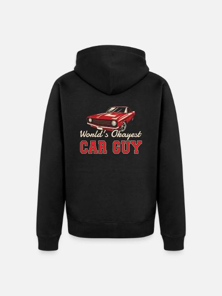 Muscle Car Enthusiast Car Guy Classic Cars Lover - Unisex Premium Organic Zip Hoodie - black