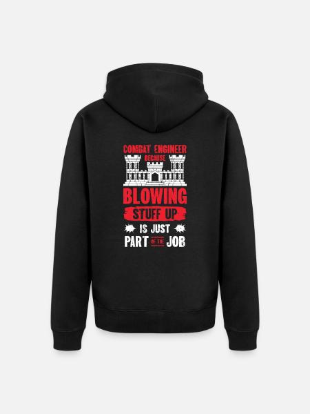Combat Engineer Engineering Army - Unisex Premium Organic Zip Hoodie - black
