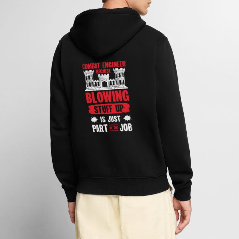 Combat Engineer Engineering Armee Unisex Premium Bio Zip Hoodie