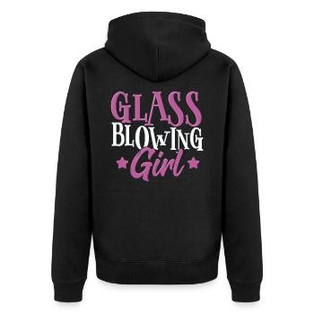 Souffleurs de verre Filles Souffleurs de verre Souffleurs de verre - Veste à capuche bio Premium Unisexe - noir - Dos - Nico (187cm)