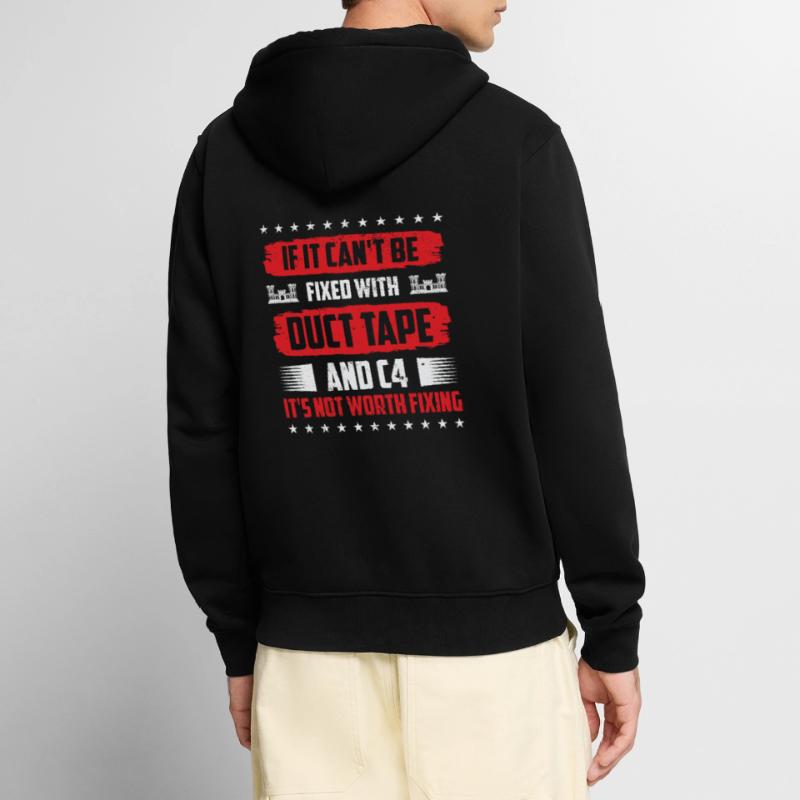 Combat Engineer Engineering Army Unisex Premium Organic Zip Hoodie