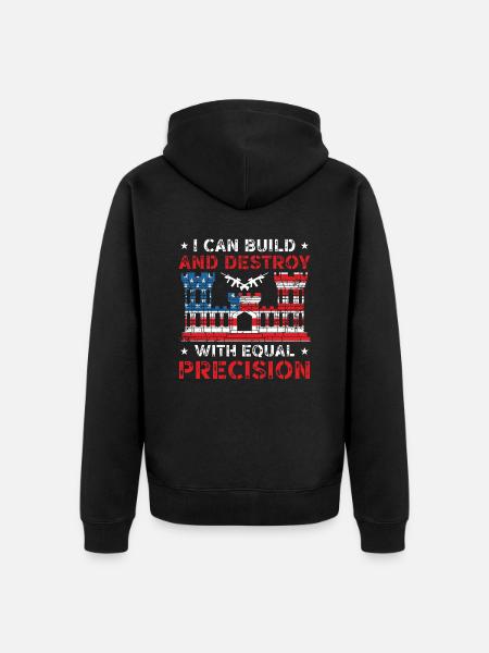 Combat Engineer Engineering Army - Unisex Premium Organic Zip Hoodie - black