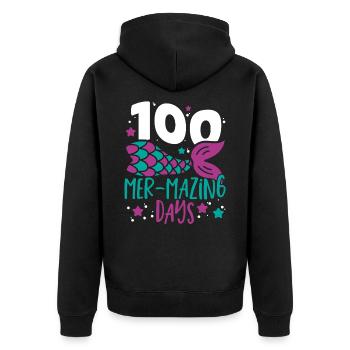 100 Mer-Mazing Days 100 Days of School 100th Day - Unisex Premium Organic Zip Hoodie - black - Back - Nico (187cm)