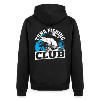Club de pêche au thon Thon - Veste à capuche bio Premium Unisexe - noir - Dos - Nico (187cm)