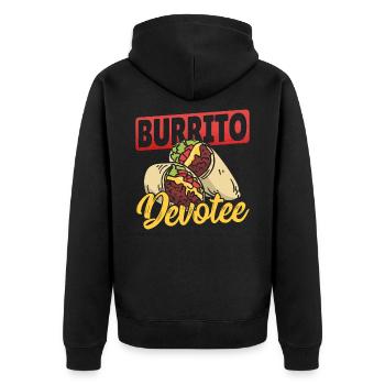 Burrito Pendentif Burritos Taco Famille - Veste à capuche bio Premium Unisexe - noir - Dos - Nico (187cm)