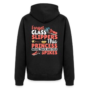 Cette princesse porte des crampons d’athlétisme - Veste à capuche bio Premium Unisexe - noir - Dos - Nico (187cm)