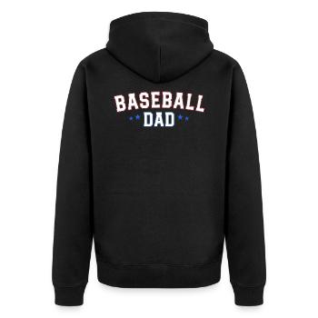 Retro Baseball Dad Chemise Fête des Pères Famille - Veste à capuche bio Premium Unisexe - noir - Dos - Nico (187cm)