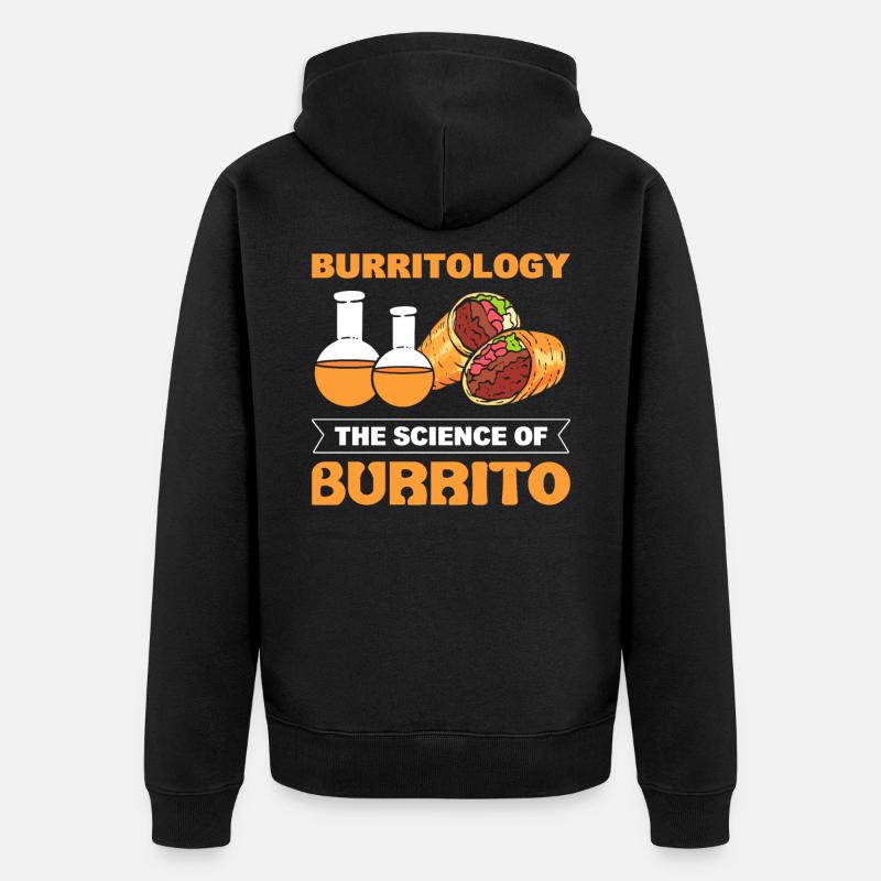 Burritologie La science du burrito - Veste à capuche bio Premium Unisexe - noir
