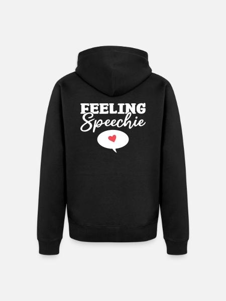 Feeling Speechie Sprachpathologie - Unisex Premium Bio Zip Hoodie - Schwarz