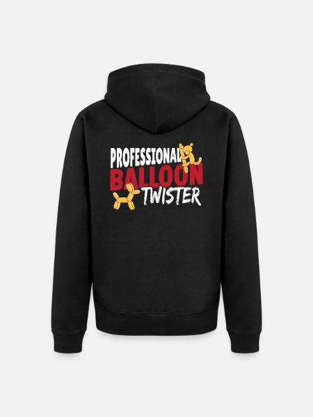 Professional Balloon Twister Balloon Twisting - Unisex Premium Organic Zip Hoodie - black