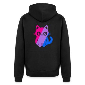 Cute Bi Pride Bisexual Pride Mois Flag Anime - Veste à capuche bio Premium Unisexe - noir - Dos - Nico (187cm)