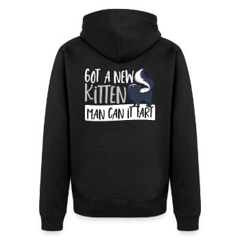 J’ai reçu un nouveau chaton, l’homme peut le faire - Veste à capuche bio Premium Unisexe - noir - Dos - Nico (187cm)