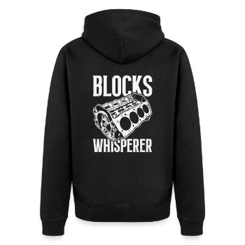 Muscle Car Enthusiast Car Guy Classic Cars Lover - Unisex Premium Organic Zip Hoodie - black - Back - Nico (187cm)