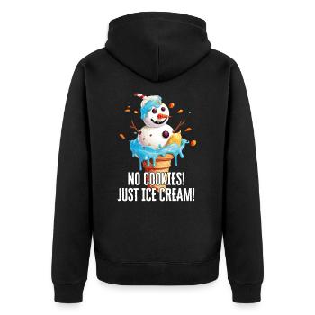 Weihnachten im Juli Schneemann-Eiscreme - Unisex Premium Bio Zip Hoodie - Schwarz - Hinten - Nico (187cm)