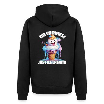 Weihnachten im Juli Schneemann-Eiscreme - Unisex Premium Bio Zip Hoodie - Schwarz - Hinten - Nico (187cm)
