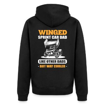 Winged Sprint Car Papa Sprint Car Racer - Veste à capuche bio Premium Unisexe - noir - Dos - Nico (187cm)