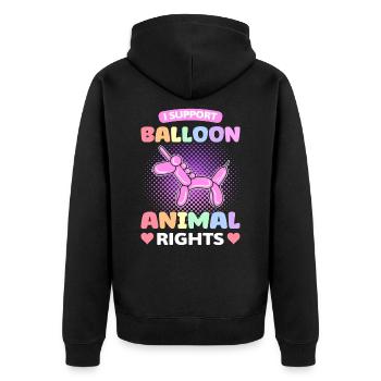 Je soutiens Balloon Animal Rights Balloon Twister - Veste à capuche bio Premium Unisexe - noir - Dos - Nico (187cm)