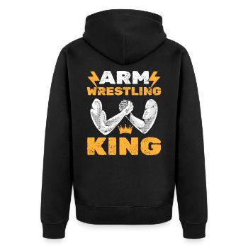 Arm Wrestling King Arm Wrestling - Veste à capuche bio Premium Unisexe - noir - Dos - Nico (187cm)