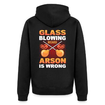 Les bulles de verre provoquent un incendie criminel - Veste à capuche bio Premium Unisexe - noir - Dos - Nico (187cm)