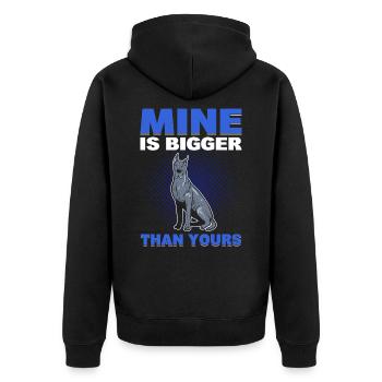 Le mien est plus grand que votre dogue allemand - Veste à capuche bio Premium Unisexe - noir - Dos - Nico (187cm)