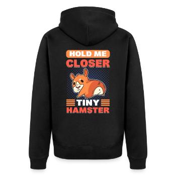 Tiens-moi plus près, petit hamster - Veste à capuche bio Premium Unisexe - noir - Dos - Nico (187cm)