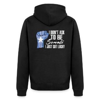 Fierté somalienne Le drapeau somalien est devenu grand - Veste à capuche bio Premium Unisexe - noir - Dos - Nico (187cm)
