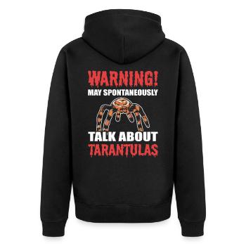 Tarantula-Spinne kann spontan über Taranteln - Unisex Premium Bio Zip Hoodie - Schwarz - Hinten - Nico (187cm)