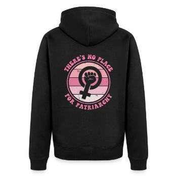 Feminismus Feminismus Frauen Gleichberechtigung - Unisex Premium Bio Zip Hoodie - Schwarz - Hinten - Nico (187cm)