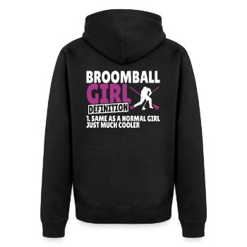 Fille de ballon-balai comme fille normale juste beaucoup plus cool - Veste à capuche bio Premium Unisexe - noir - Dos - Nico (187cm)