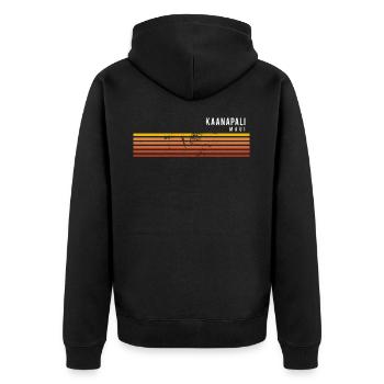 Retro Kaanapali Maui Hawaii Vintage Vacances - Veste à capuche bio Premium Unisexe - noir - Dos - Nico (187cm)