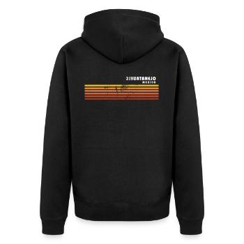 Retro Zihuatanejo Mexique Vintage Vacances Souvenir - Veste à capuche bio Premium Unisexe - noir - Dos - Nico (187cm)