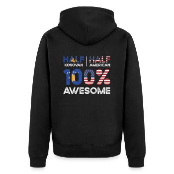 Kosovar American Patriot États-Unis - Veste à capuche bio Premium Unisexe - noir - Dos - Nico (187cm)