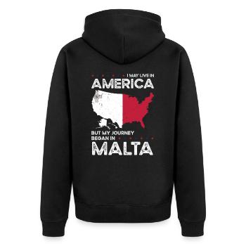 Maltais American Patriot États-Unis cultivé - Veste à capuche bio Premium Unisexe - noir - Dos - Nico (187cm)