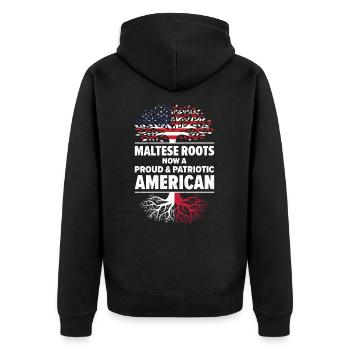 Maltais American Patriot États-Unis cultivé - Veste à capuche bio Premium Unisexe - noir - Dos - Nico (187cm)