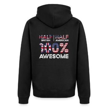British American Patriot États-Unis cultivé - Veste à capuche bio Premium Unisexe - noir - Dos - Nico (187cm)