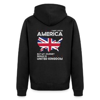 British American Patriot États-Unis cultivé - Veste à capuche bio Premium Unisexe - noir - Dos - Nico (187cm)