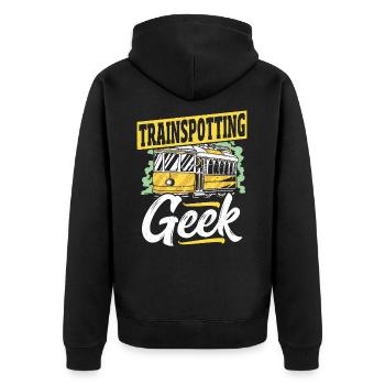 Trainspotting Geek Trainspotter Train Spotting - Veste à capuche bio Premium Unisexe - noir - Dos - Nico (187cm)