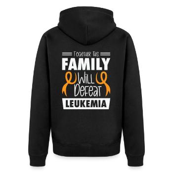 Épingles de sensibilisation à la leucémie Ruban de cancer de la leucémie - Veste à capuche bio Premium Unisexe - noir - Dos - Nico (187cm)