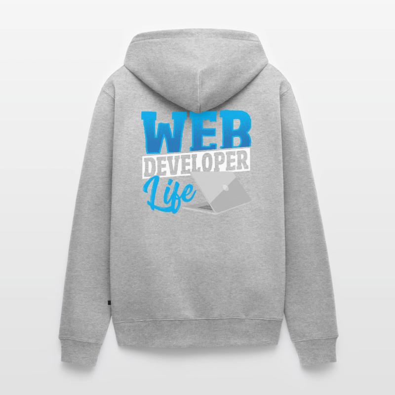Web Developer Life Web Developer Programmer Unisex Premium Bio Zip Hoodie