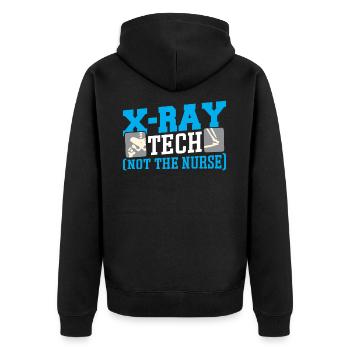 X-ray Tech (Not The Nurse) X-Ray Technologist - Unisex Premium Organic Zip Hoodie - black - Back - Nico (187cm)