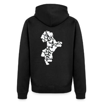 Shih Tzu Chien Maman Shih Tzu Papa - Veste à capuche bio Premium Unisexe - noir - Dos - Nico (187cm)
