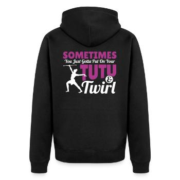 Majorette Marching Band Art Dancer Twirler - Veste à capuche bio Premium Unisexe - noir - Dos - Nico (187cm)