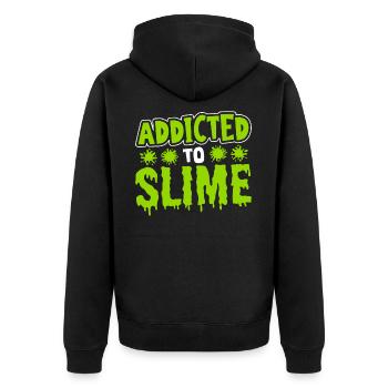 Accro au Slime Slime Liquide de bricolage - Veste à capuche bio Premium Unisexe - noir - Dos - Nico (187cm)
